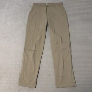 Bearded Goat Union Pants Men 30x30 Beige Stretch Tri-Blend Pockets Outdoor Hike